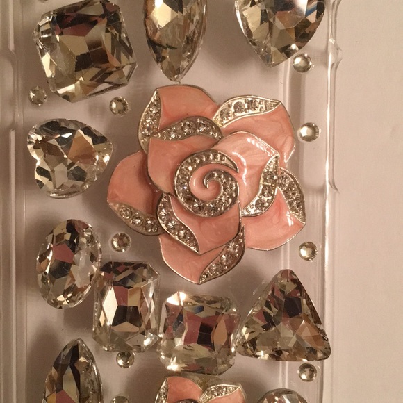 Bling Rhinestone and Flowers Phone Case  Iphone 6 - Picture 2 of 4